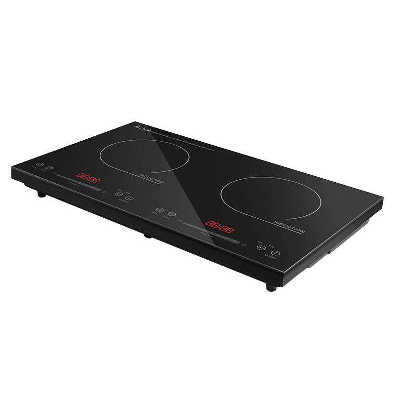 Doble 3400W Enchufe de inducción Cocina de inducción con cuerpo ultra delgado Dos quemadores de la cocina de inducción, BSCI, ISO, CE, ROHS